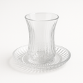 Traditionelles Teeglas-Set für 6 Personen / 6 Teegläser mit 6 Untertellern - 6er Set